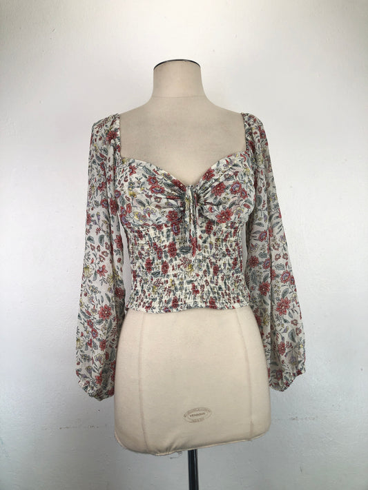 Blusa Crema De Flores Love Tree