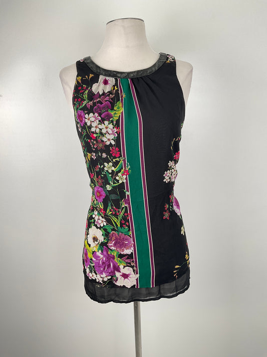 Blusa Negro Floral Bisou Bisou