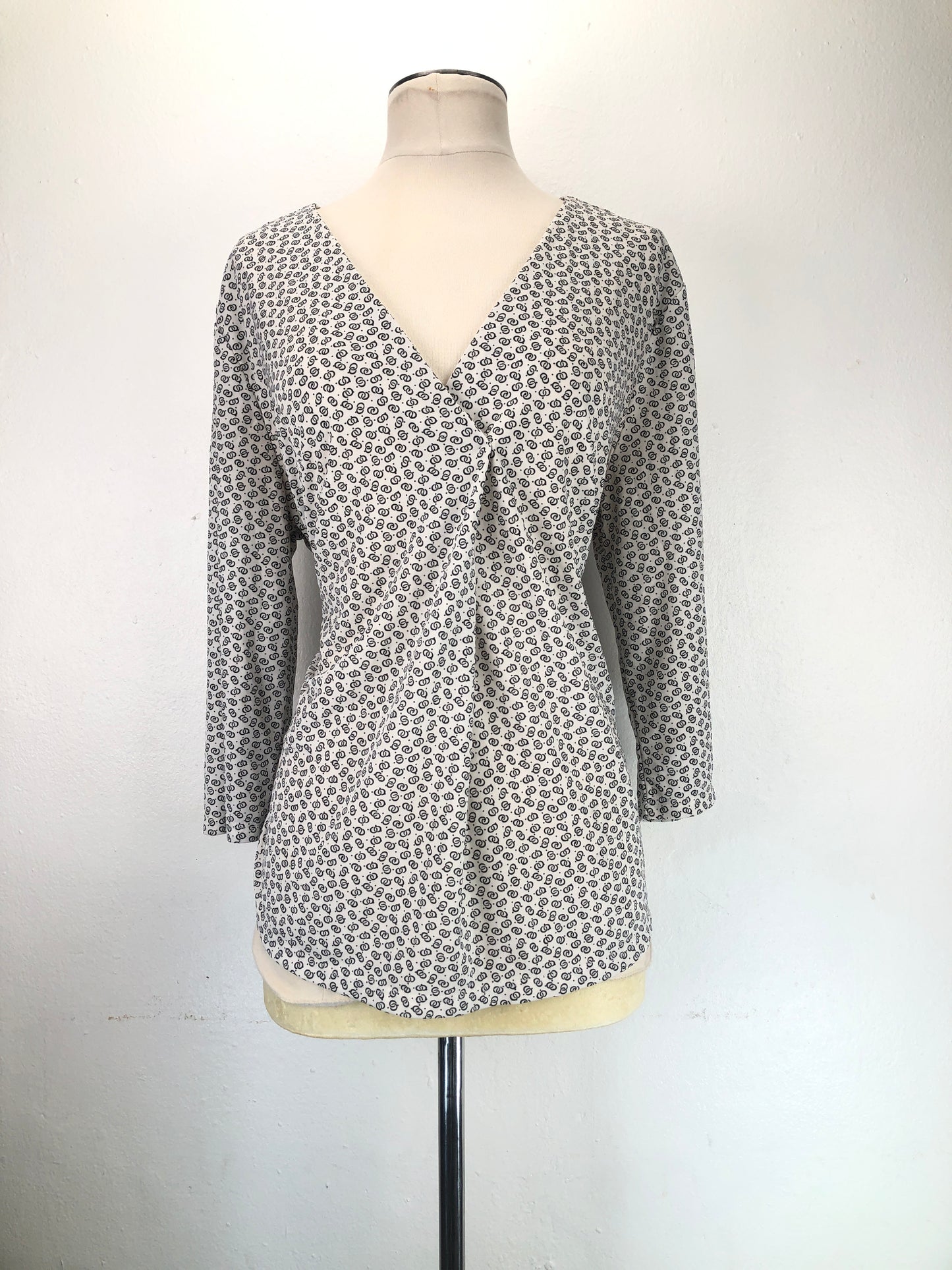 Blusa Blanco de Lunares Ann Taylor