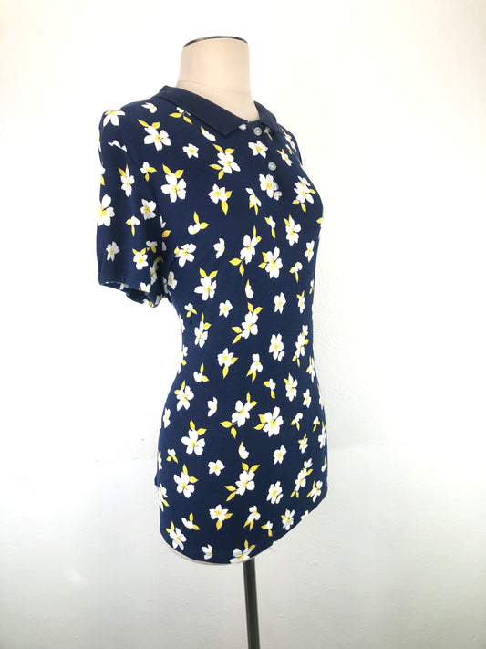 Camiseta Azul marino de Flores Croft Barrow