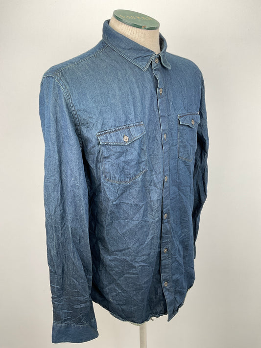 Camisa Jeans Azul Calvin Klein