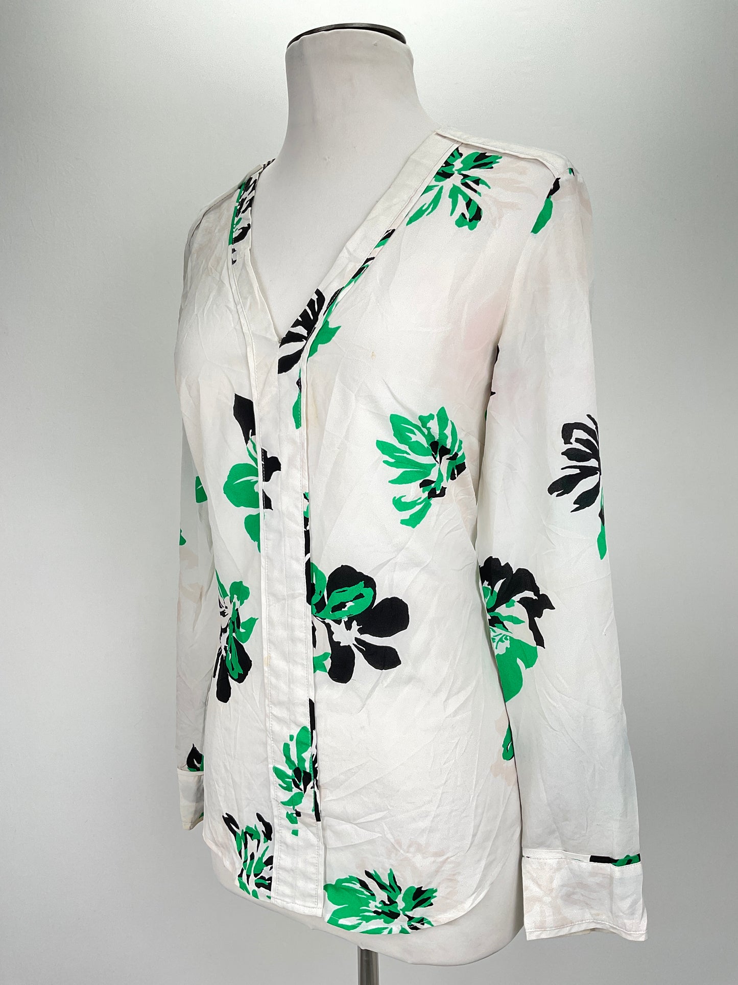 Blusa Blanco Floral Banana Republic