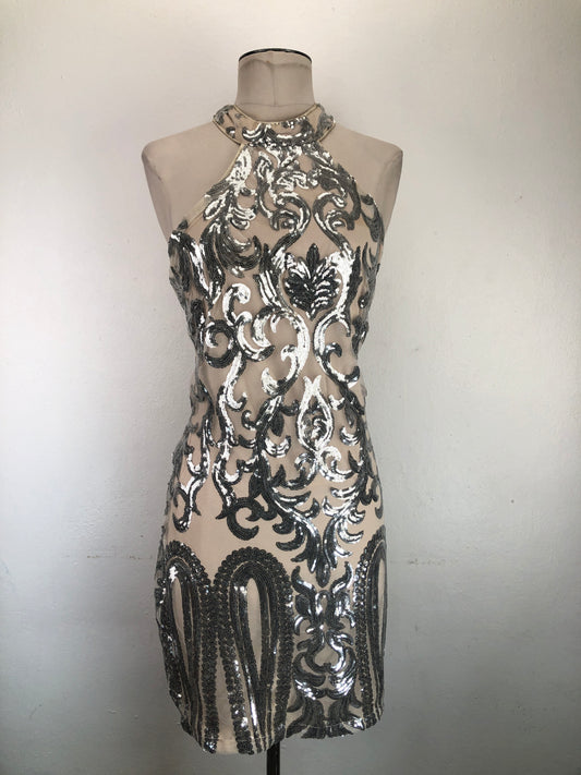 Vestido Plateado Xtaren