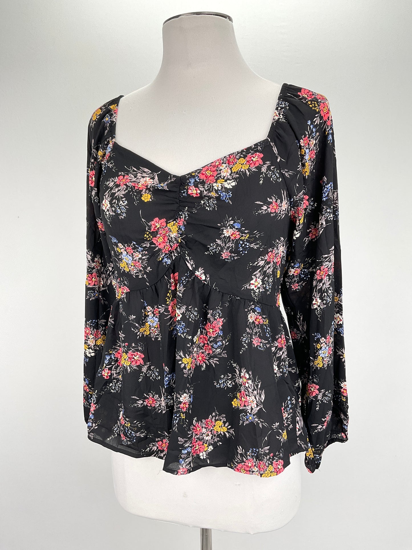 Blusa Negro Floral Dleione