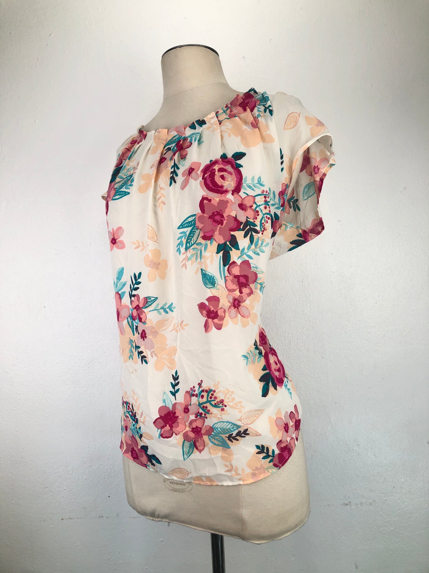 Blusa Crema De floral Lc Lauren Conrad