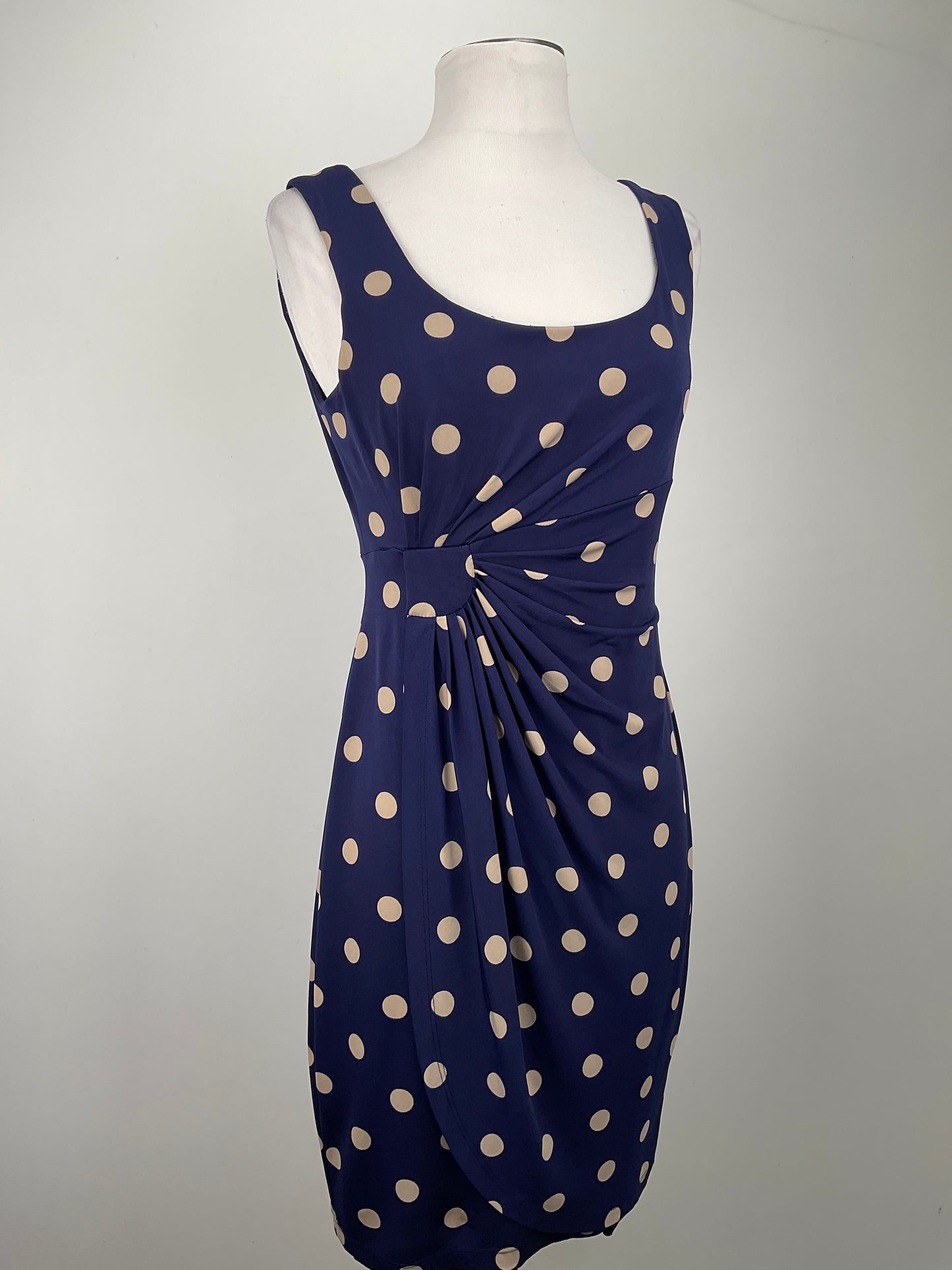 Vestido Azul Con lunares Dressbarn