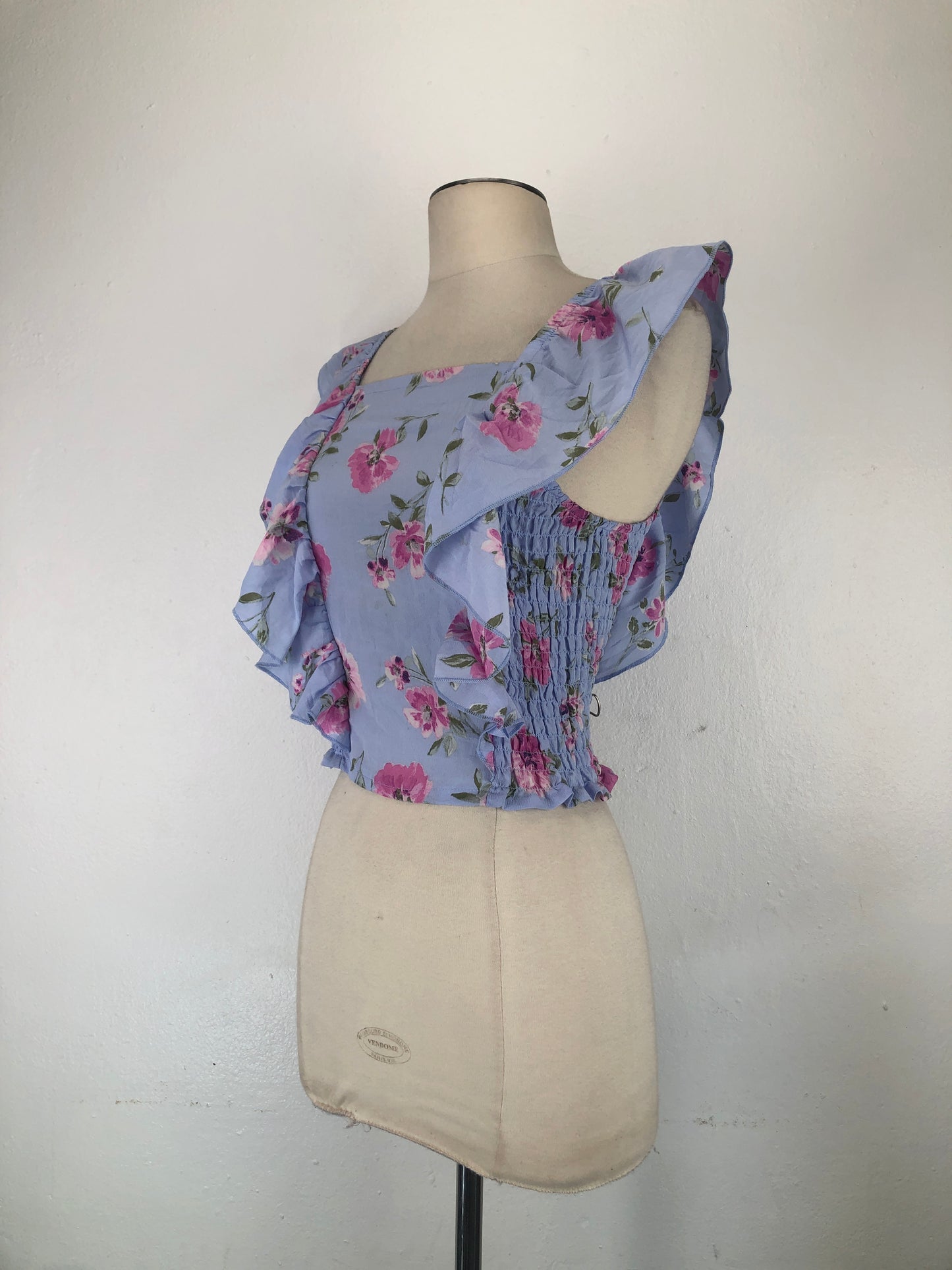 Blusa azul de Flores Claro In Girl
