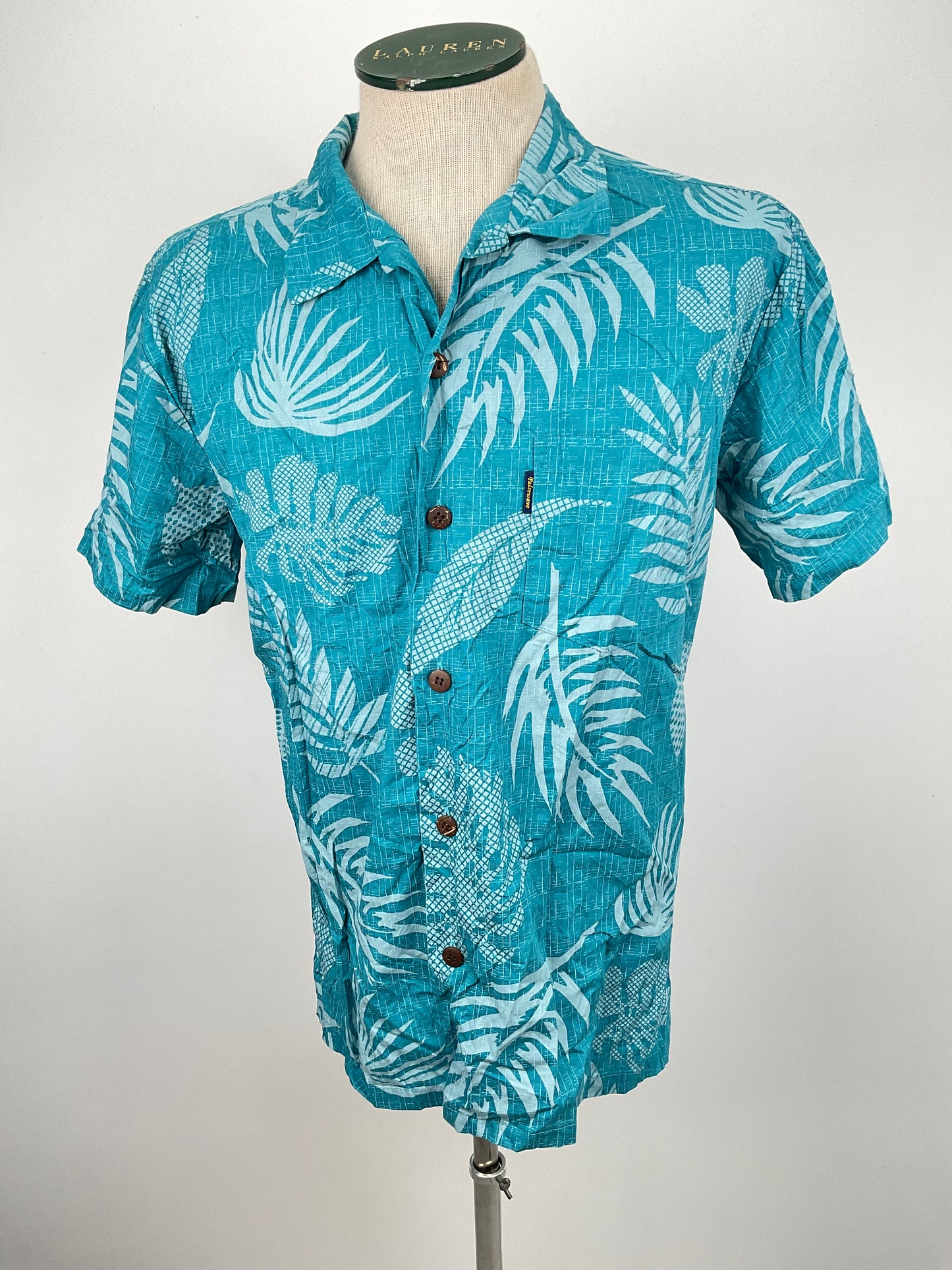 Camisa Turquesa Floral Palmwave
