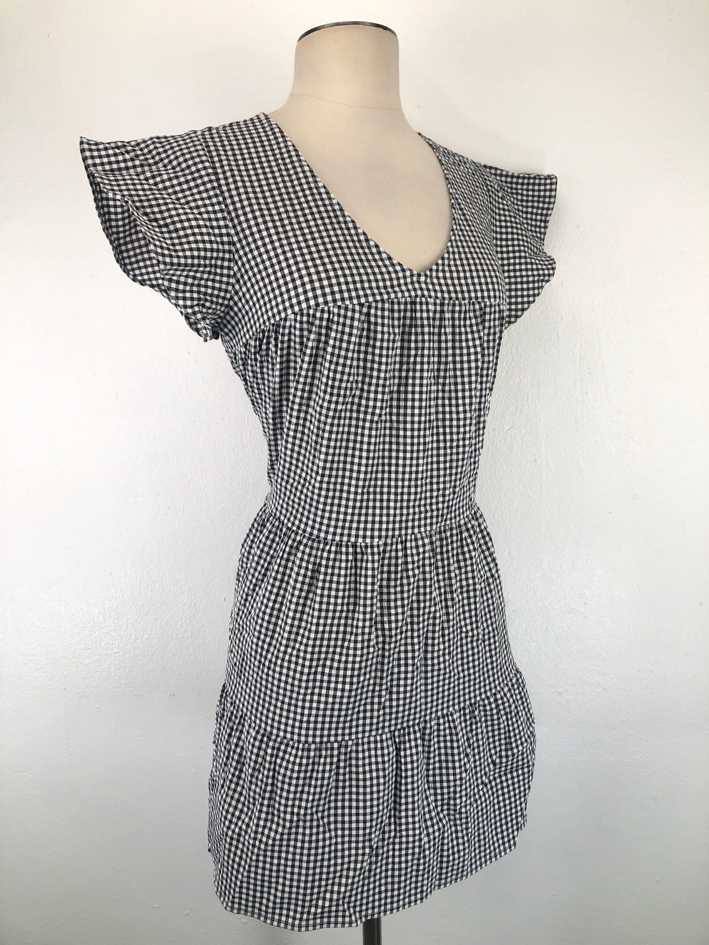 Vestido Negro de Cuadro Mi Ami