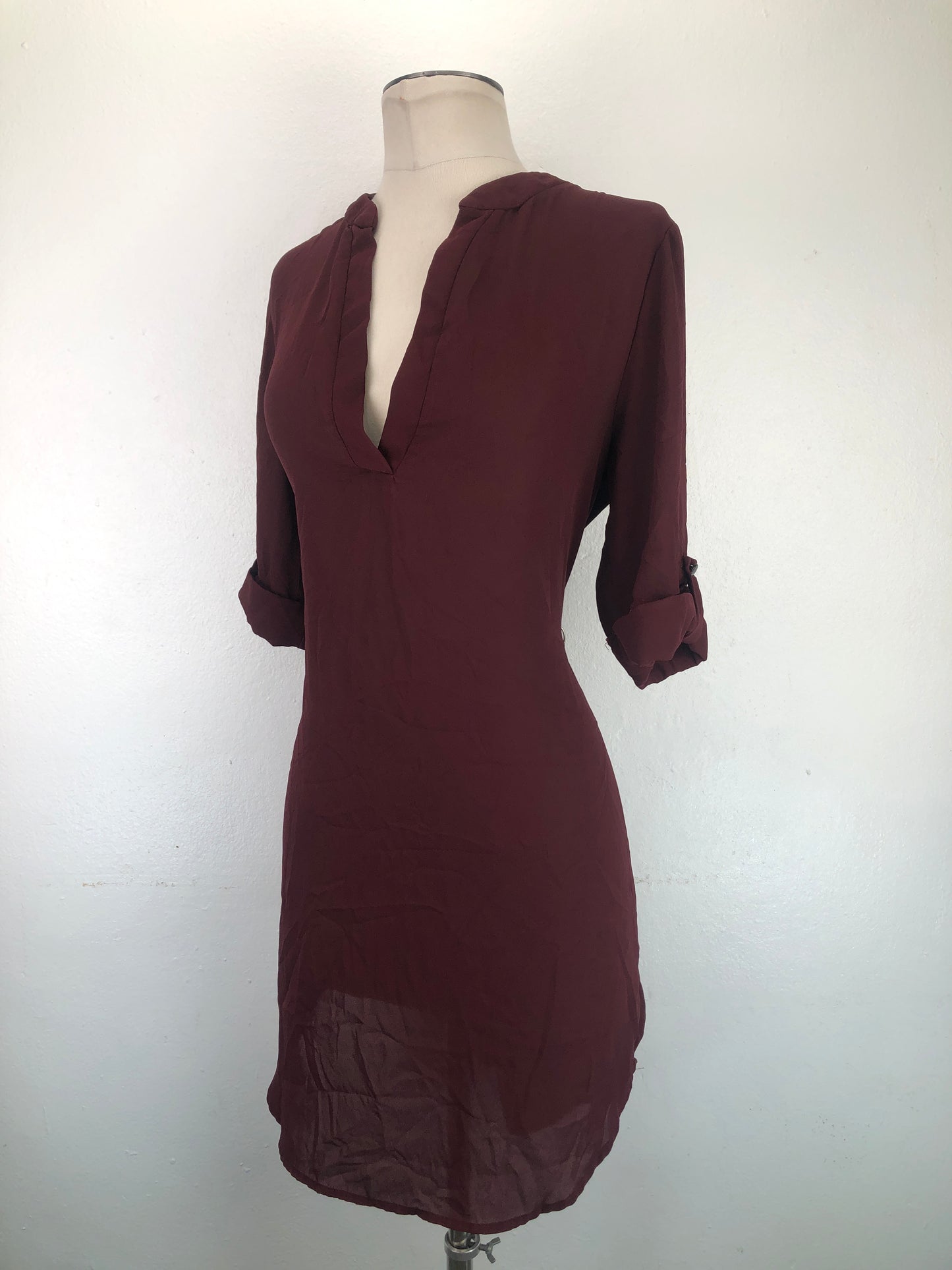Vestido Camisero Rojo vino Simplicity