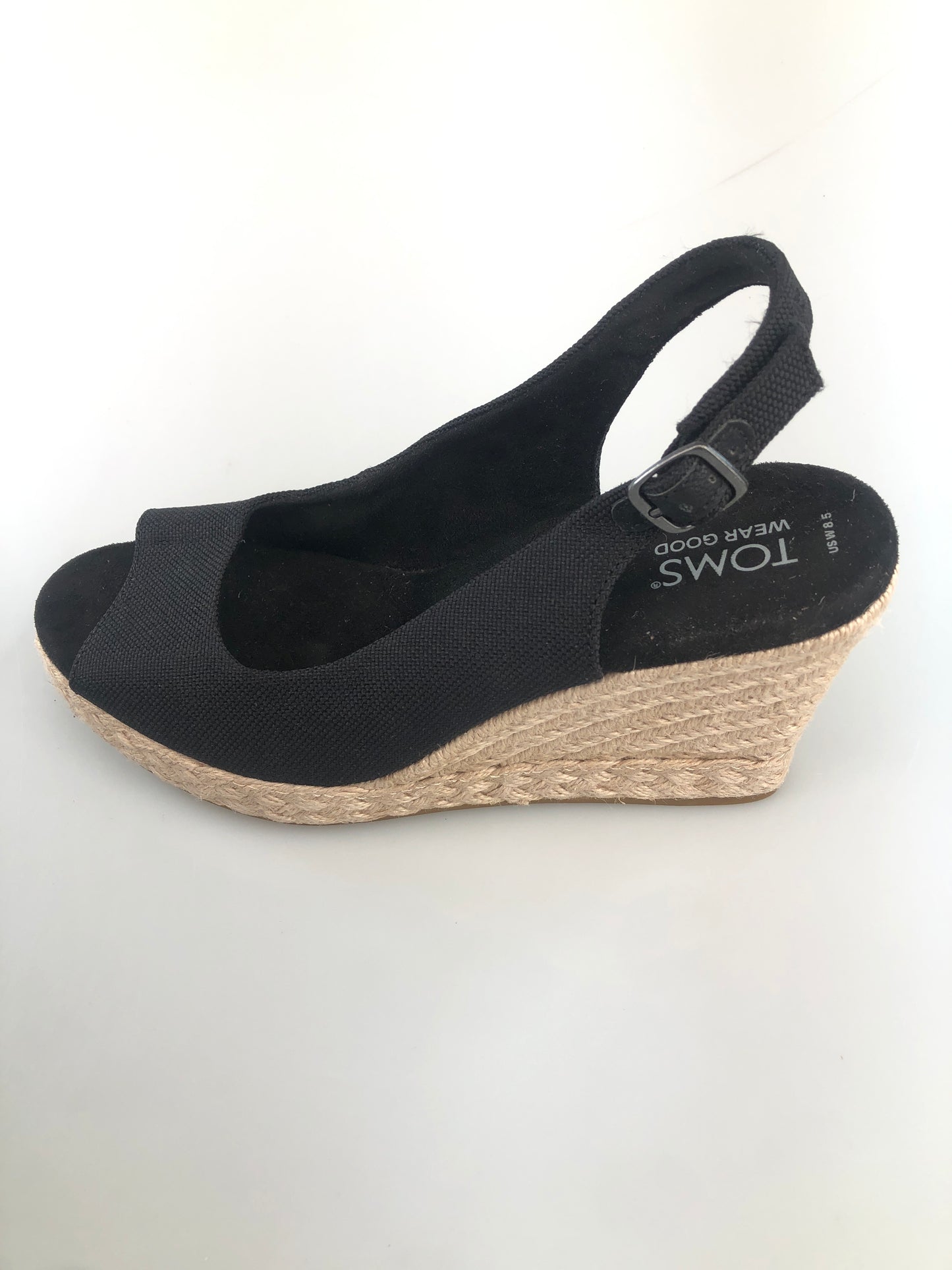 Zapatilla Negro Plataforma Toms