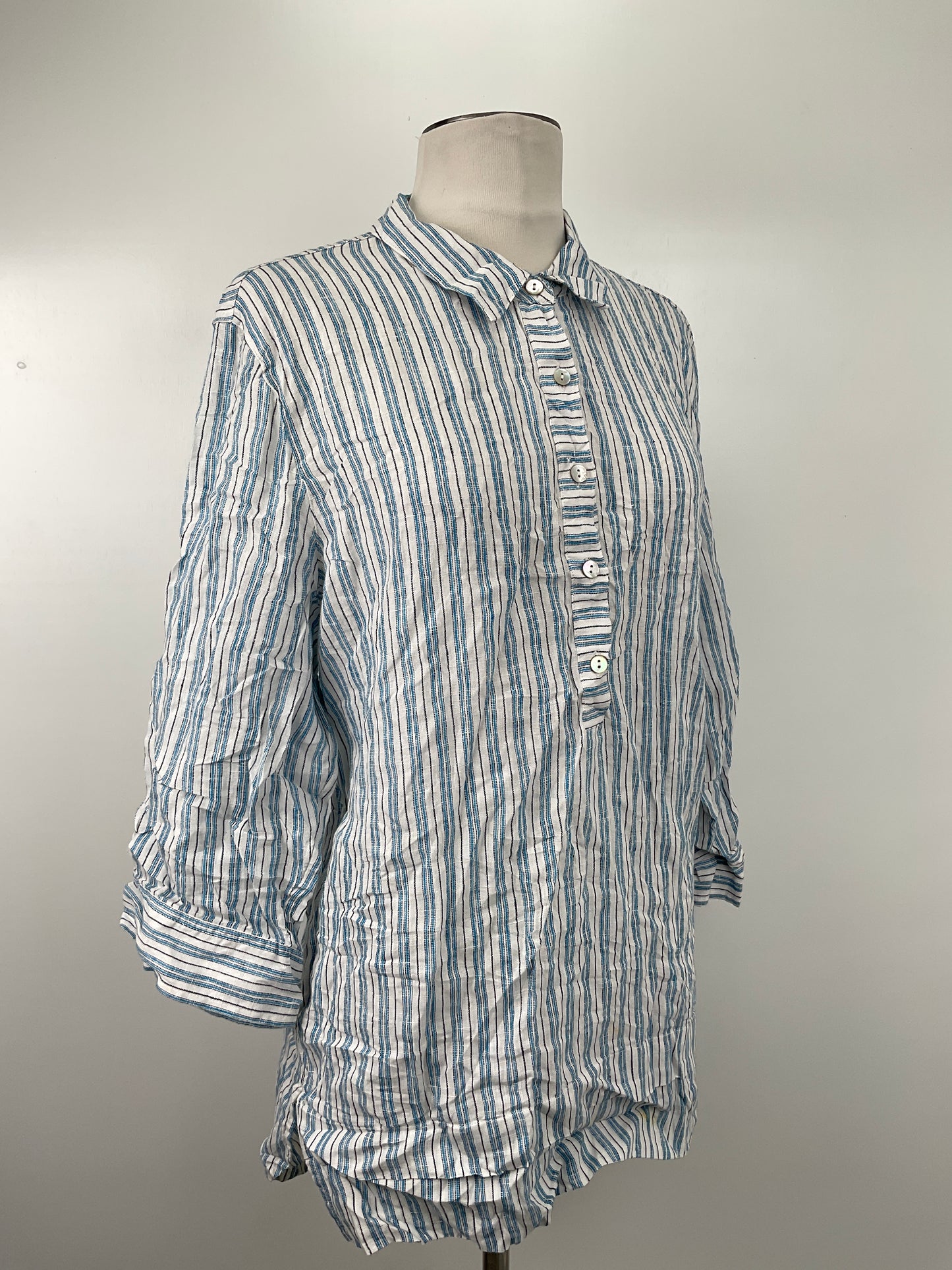 Camisa Azul clora de Rayas Love Linen