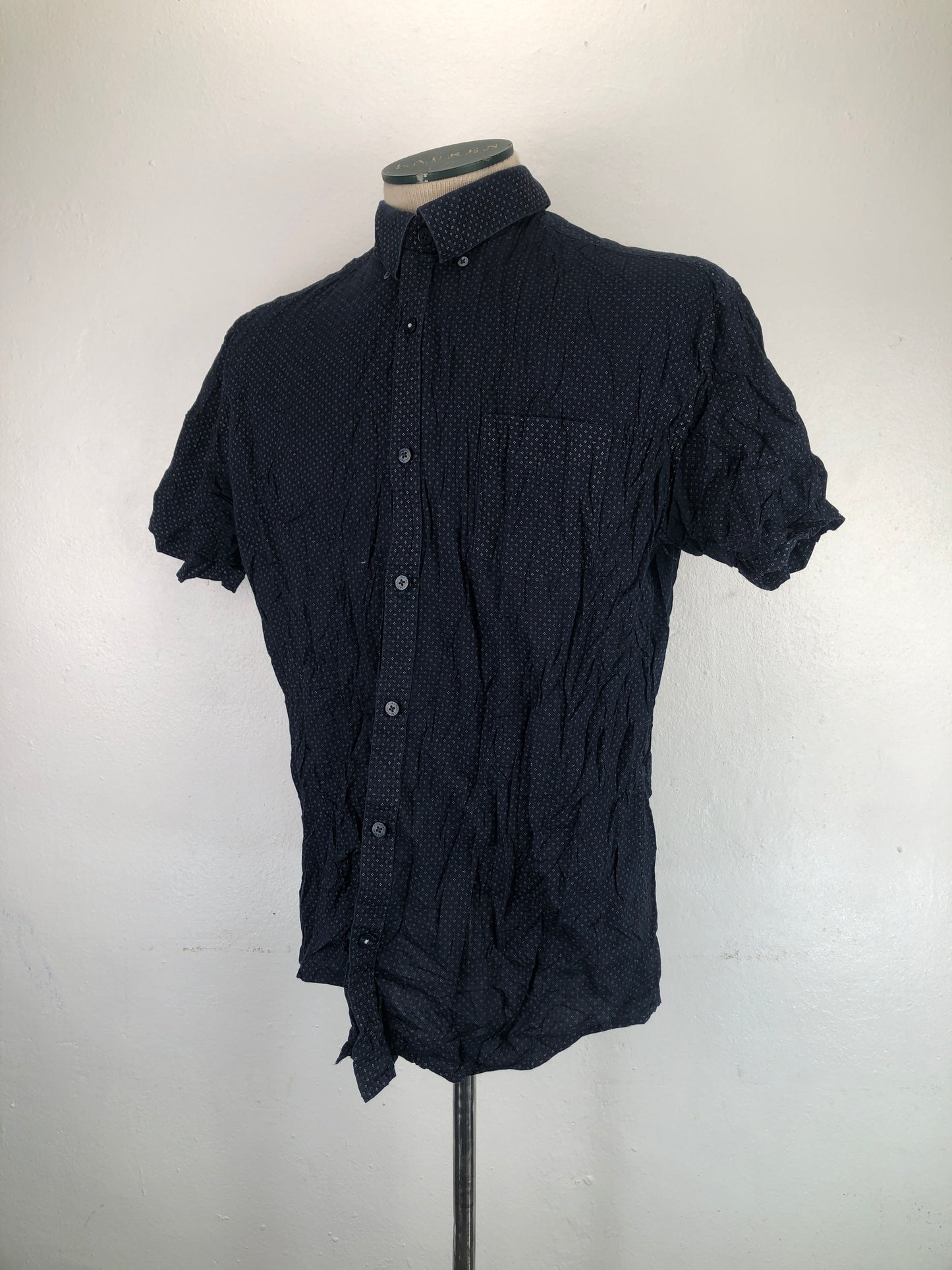 Camisa Azul marino de Lunares Cuastal
