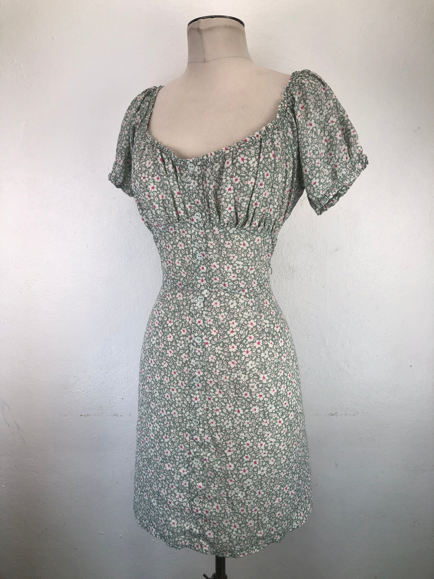 Vestido Verde Floral Trixxi