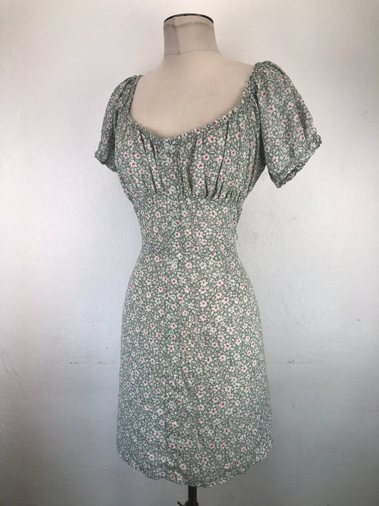 Vestido Verde Floral Trixxi