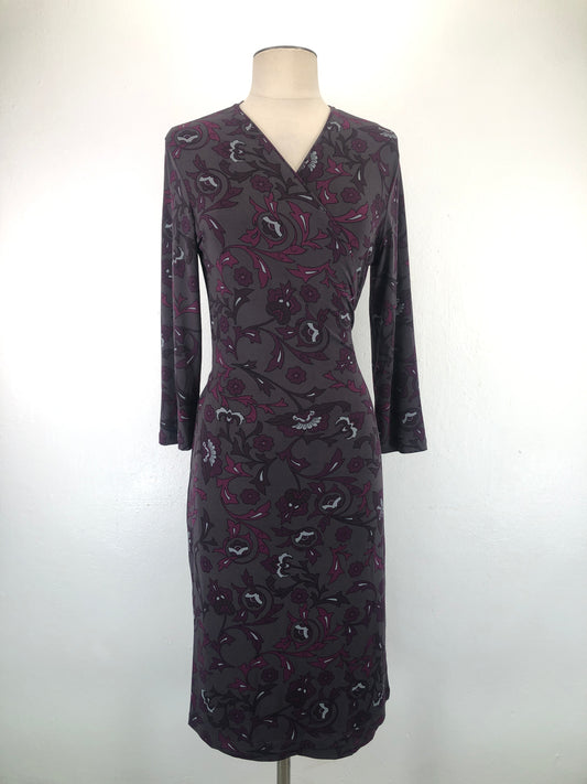 Vestido Chocolate de Flores Apostrophe Stretch