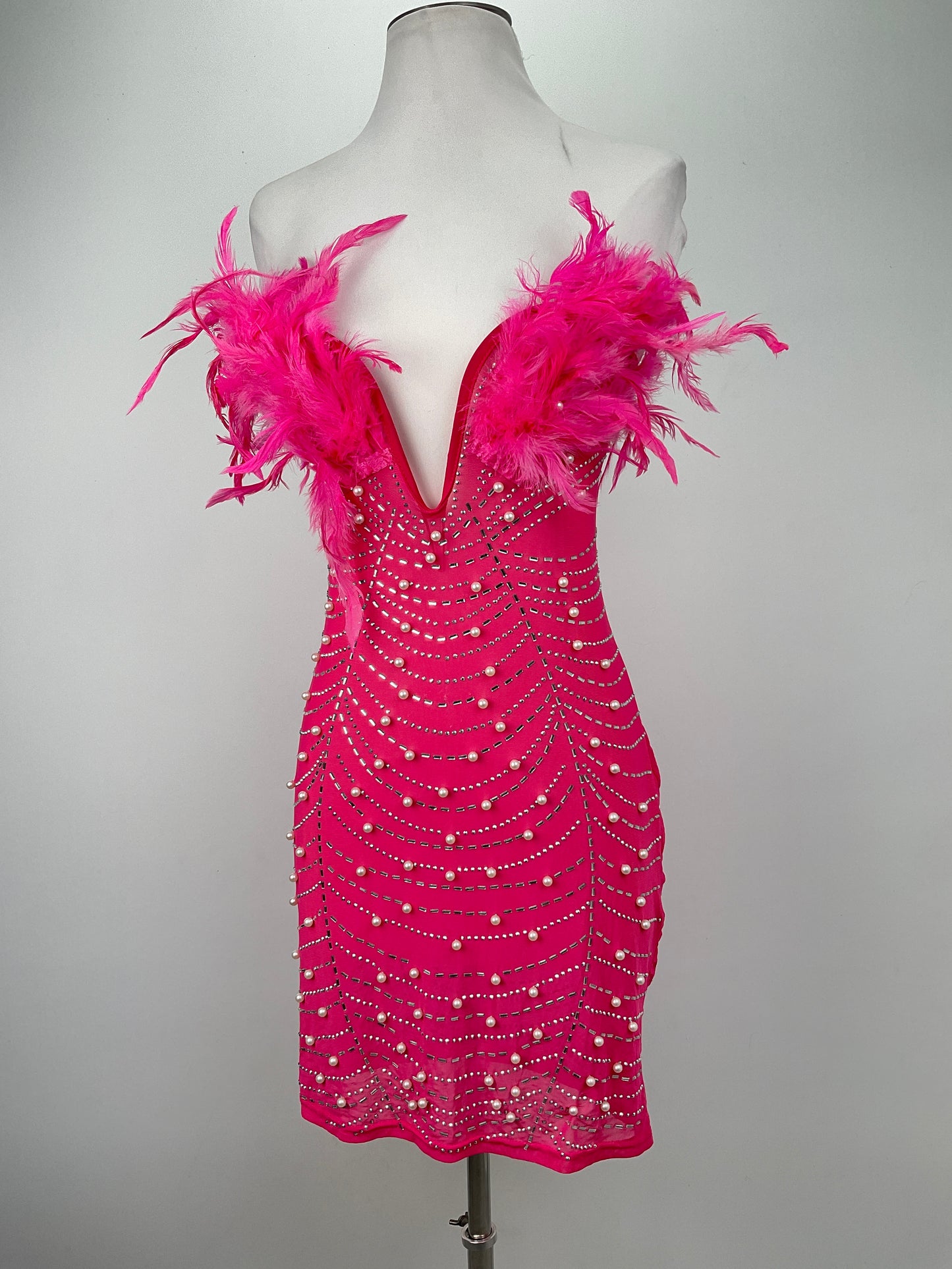 Vestido Rosado de Brillo Variangis