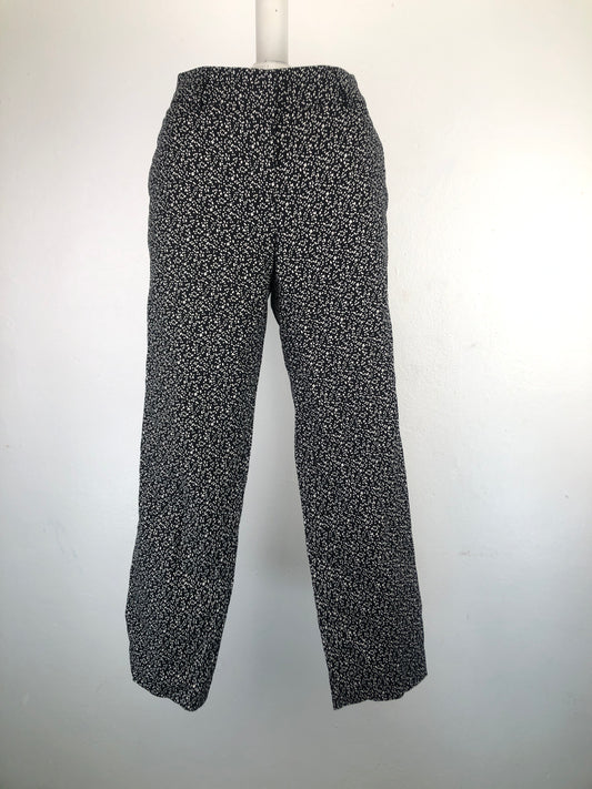 Pantalon Negro de Vestir Lunares Cynthia Rowley