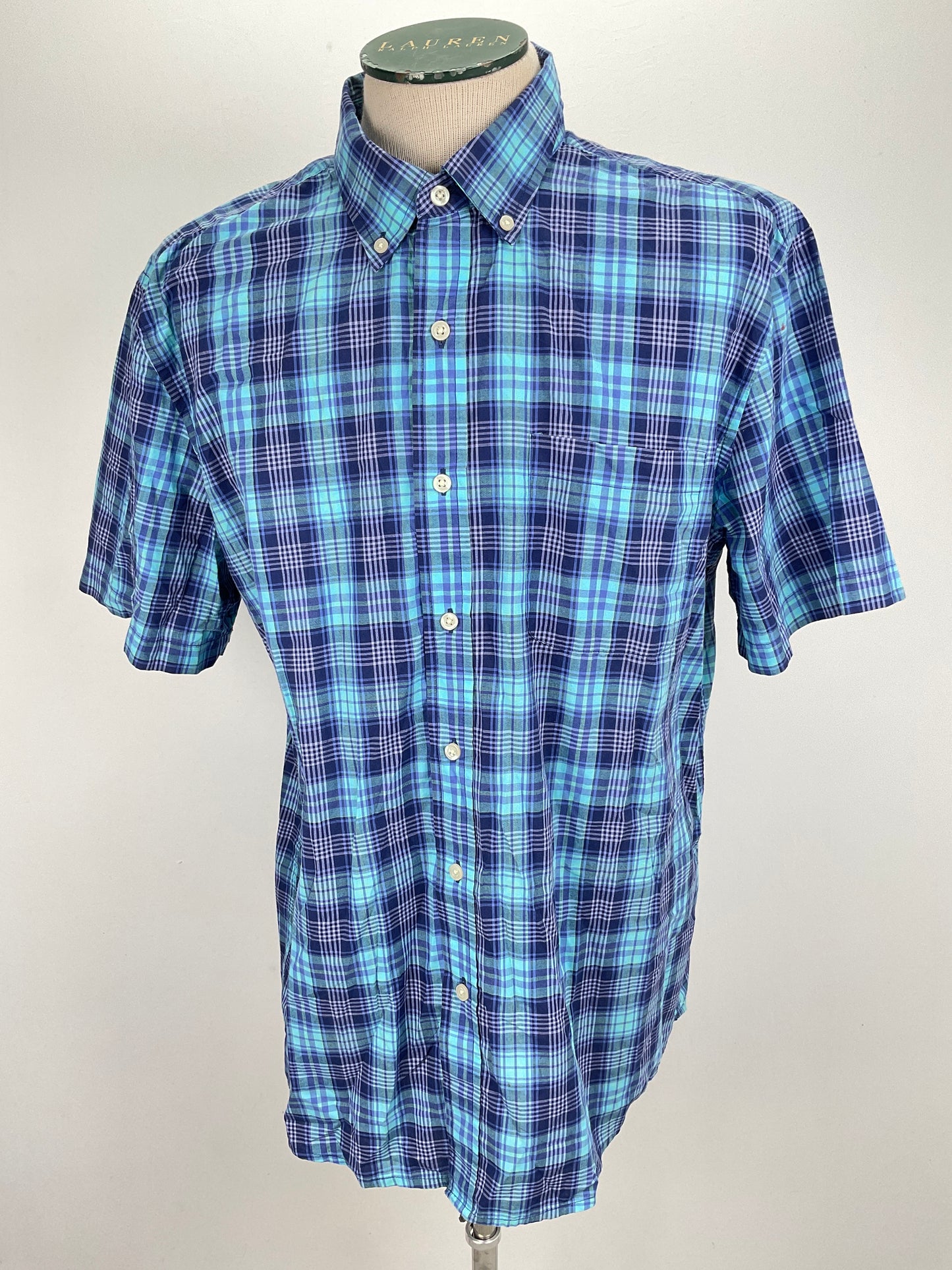 Camisa Azul de Cuadro Saddlebred