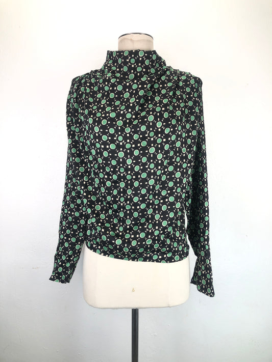 Blusa Negro de Lunares Zara