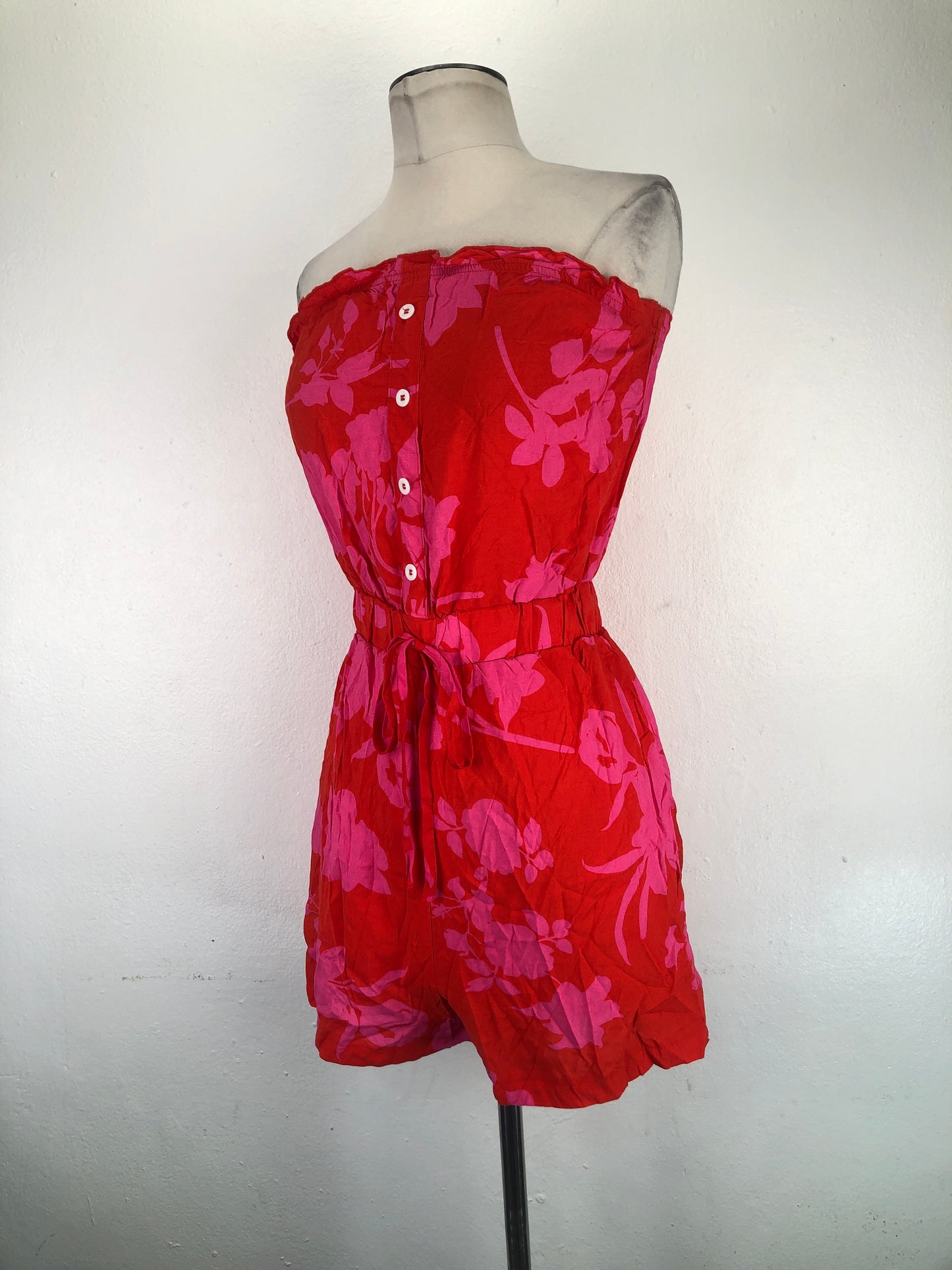 Enterizo rojo Floral Beachsissi