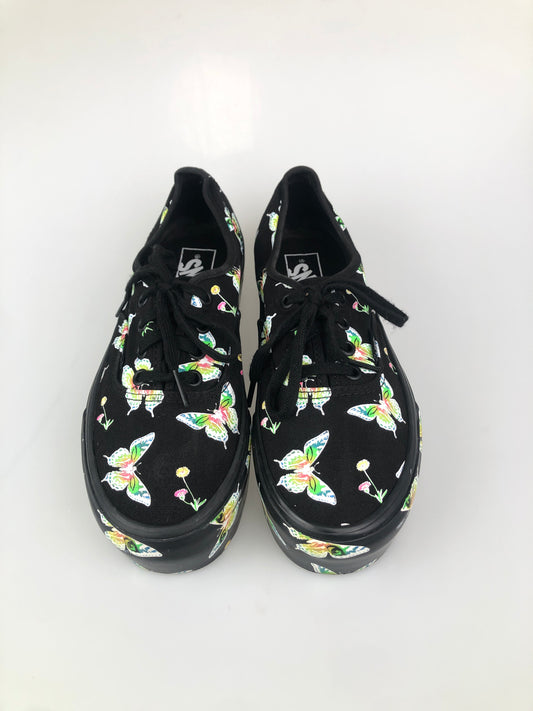 Tenis Negro Floral Vans