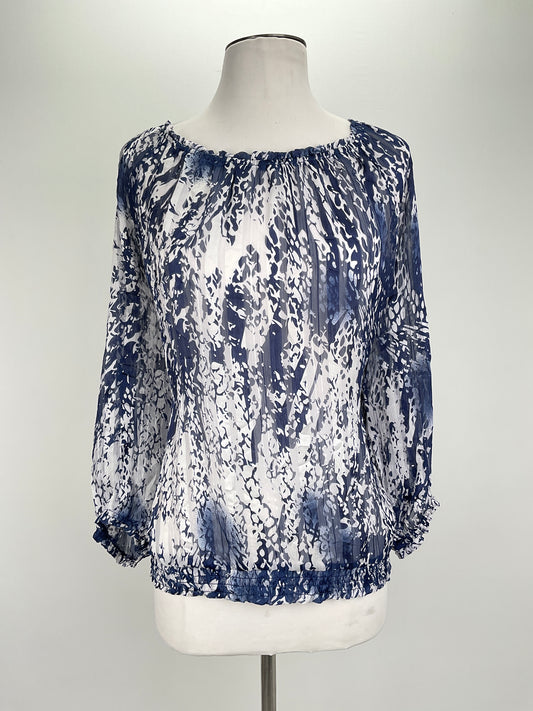 Blusa Azul marino Floral JM Collection