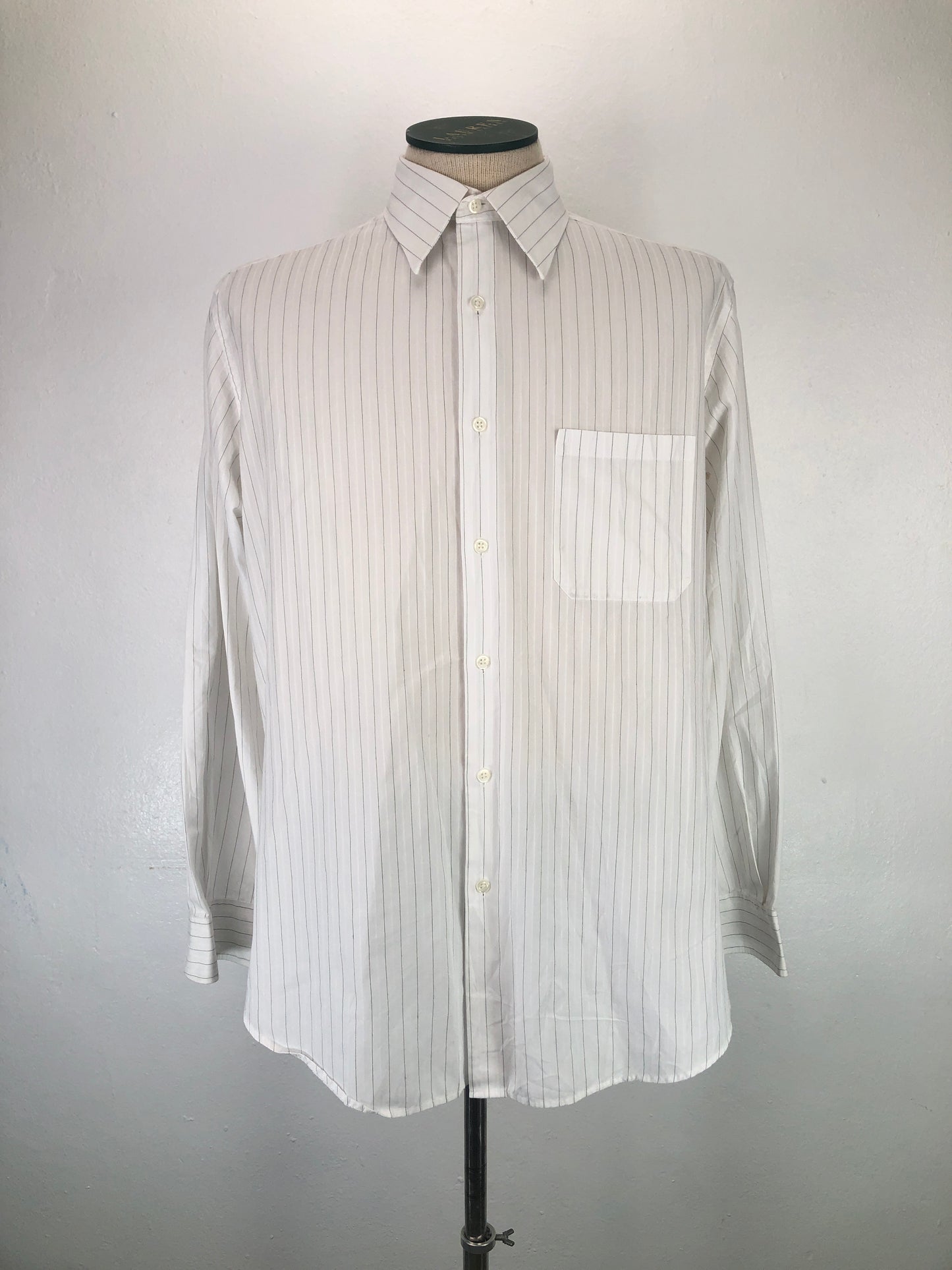 Camisa Blanco de Rayas Fitted