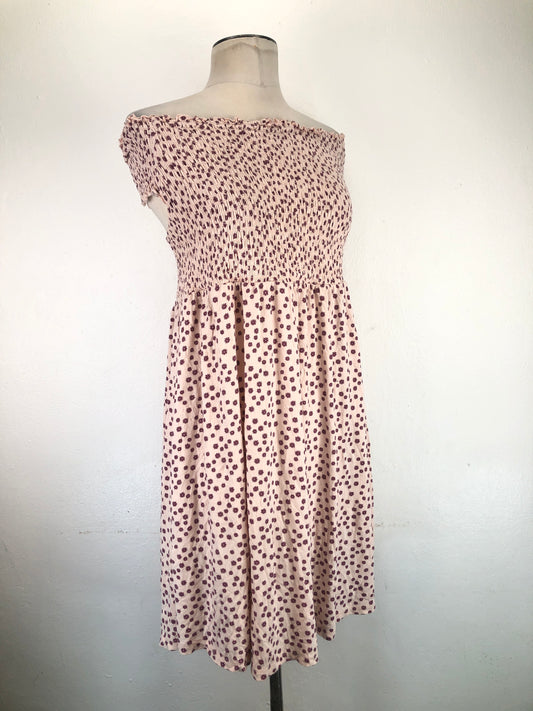 Vestido Nude Floral Forever 21