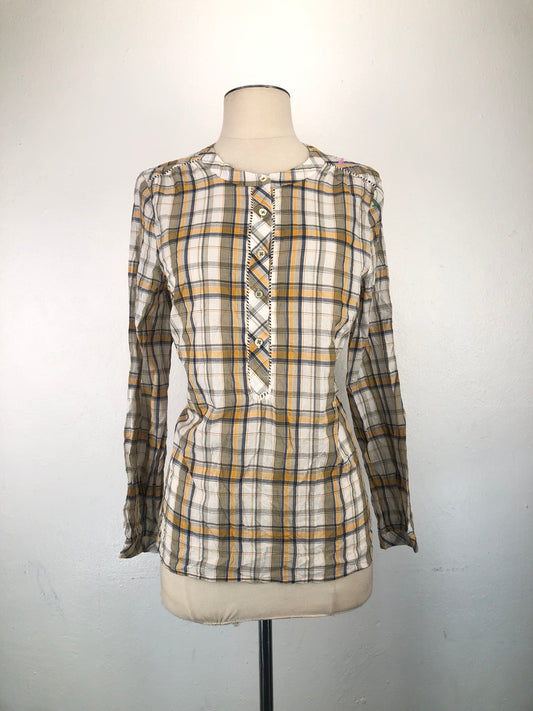 Blusa Multicolor de Cuadro Talbots