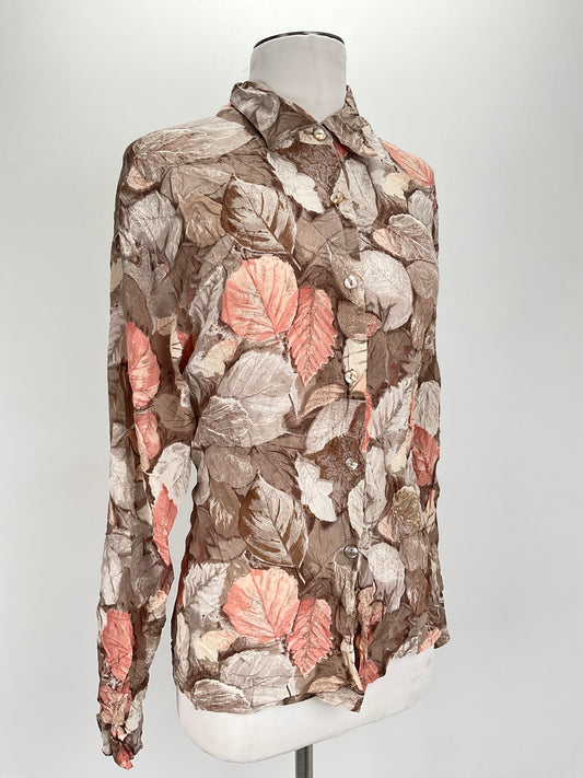 Camisa Crema Floral Casual Corner Co