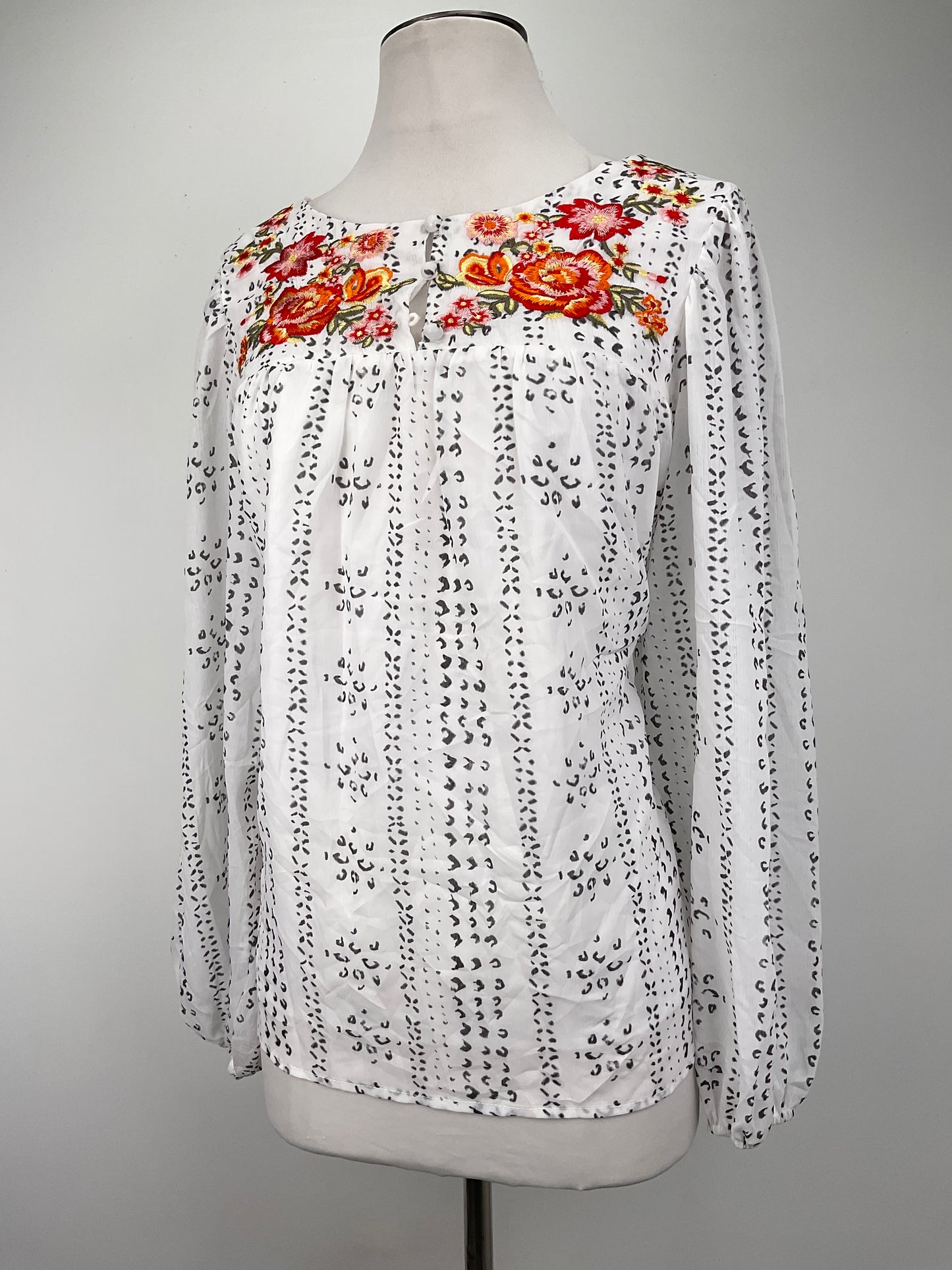 Blusa Blanco Floral Variangis