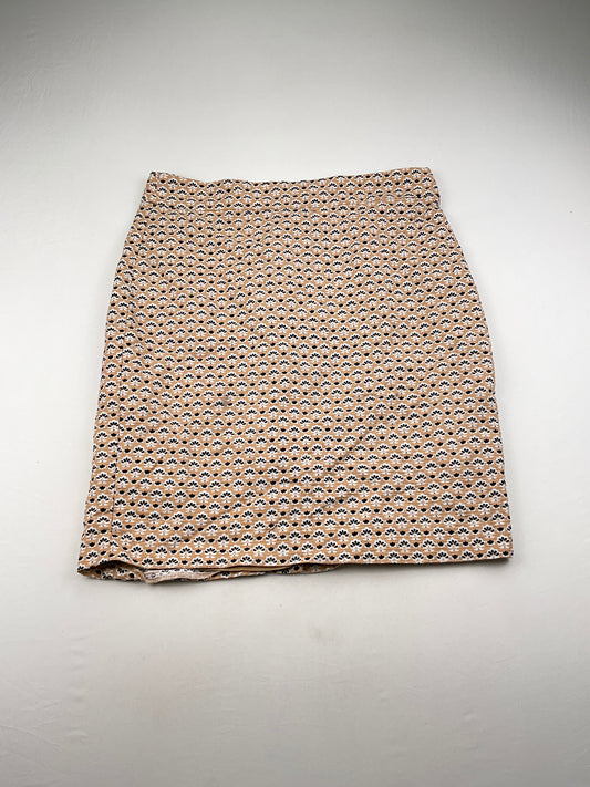 Falda Crema Floral Ann Taylor
