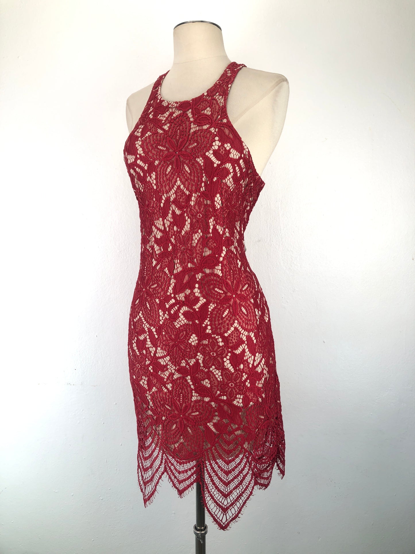 Vestido Rojo de Floral Express