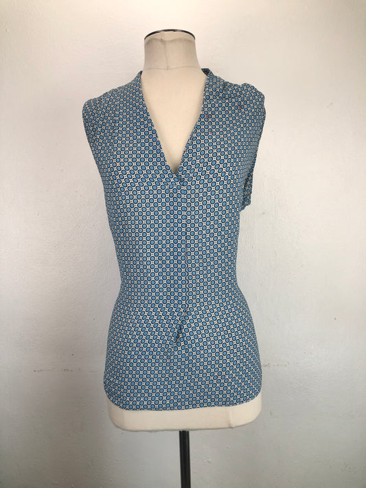 Blusa Azul de Lunares Rosa olive