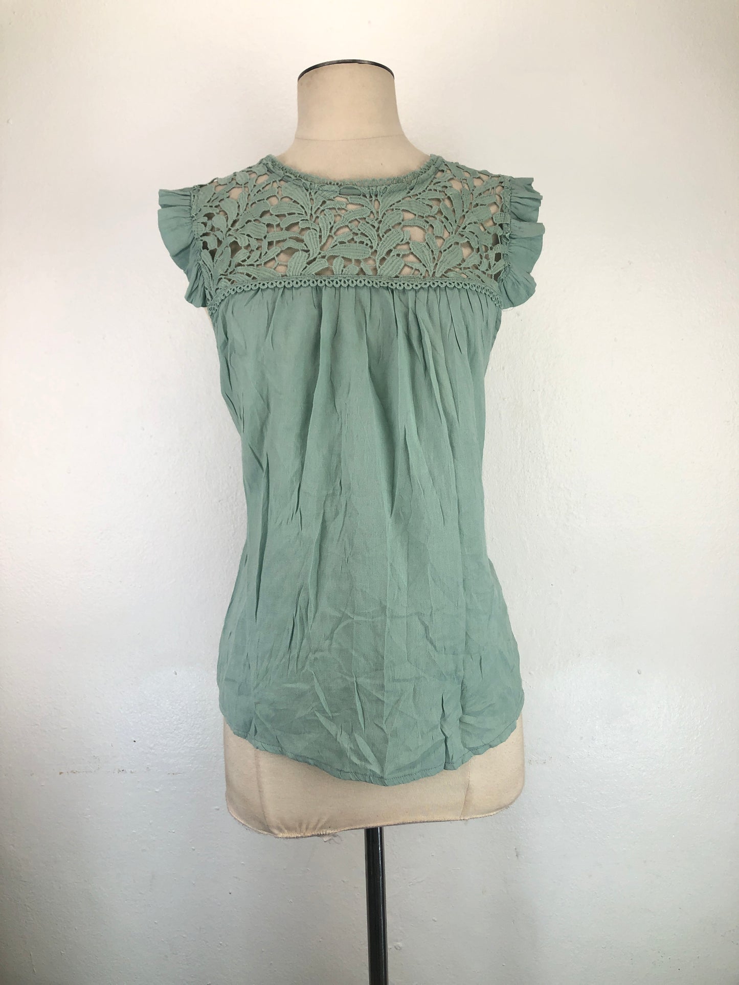 Blusa Verde de Flores Iris