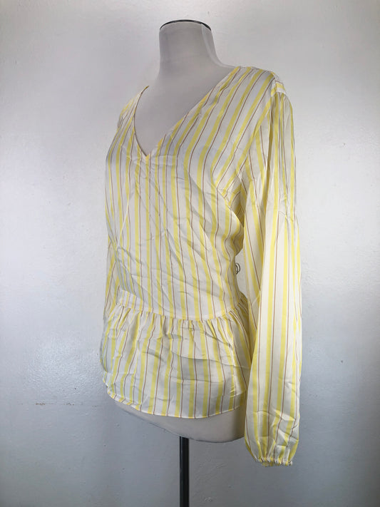 Blusa Crema de Rayas Nine West