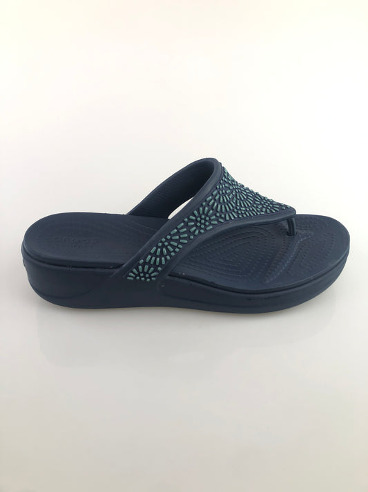 Sandalia Azul Oscuro Tipo Calizo