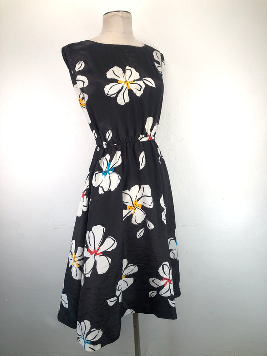 Vestido Negro Floral Variangis