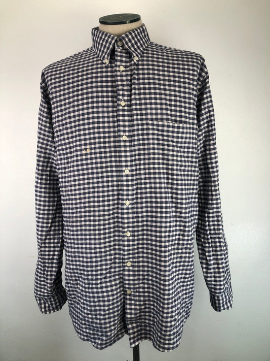 Camisa Crema De Cuadro Stafford