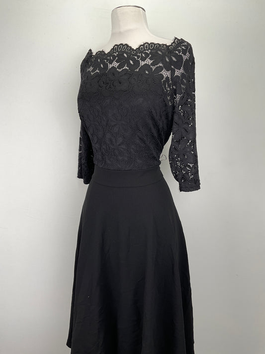 Vestido Negro Floral Missmy