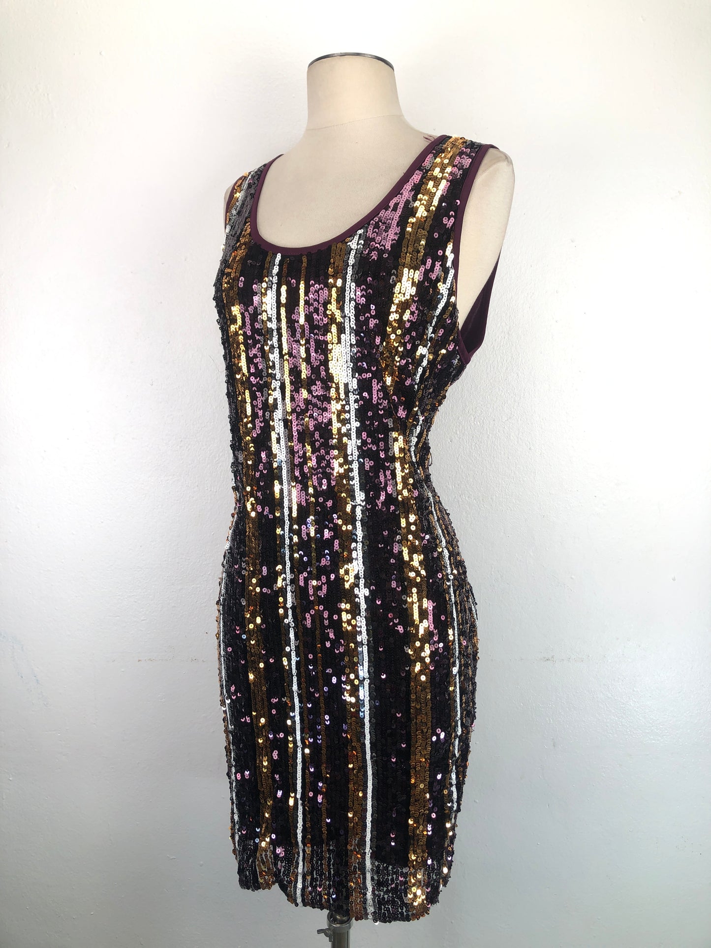 Vestido Morado De Brillo Luonyc