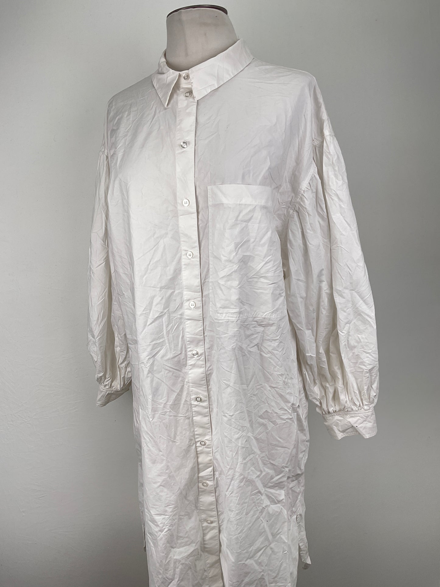 Vestido Camisero Blanco Hm
