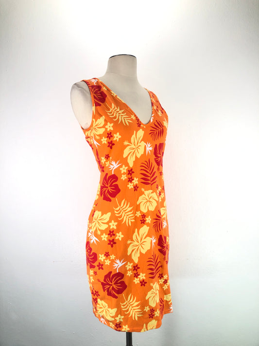 Vestido Naranja de Flores Wild Fable