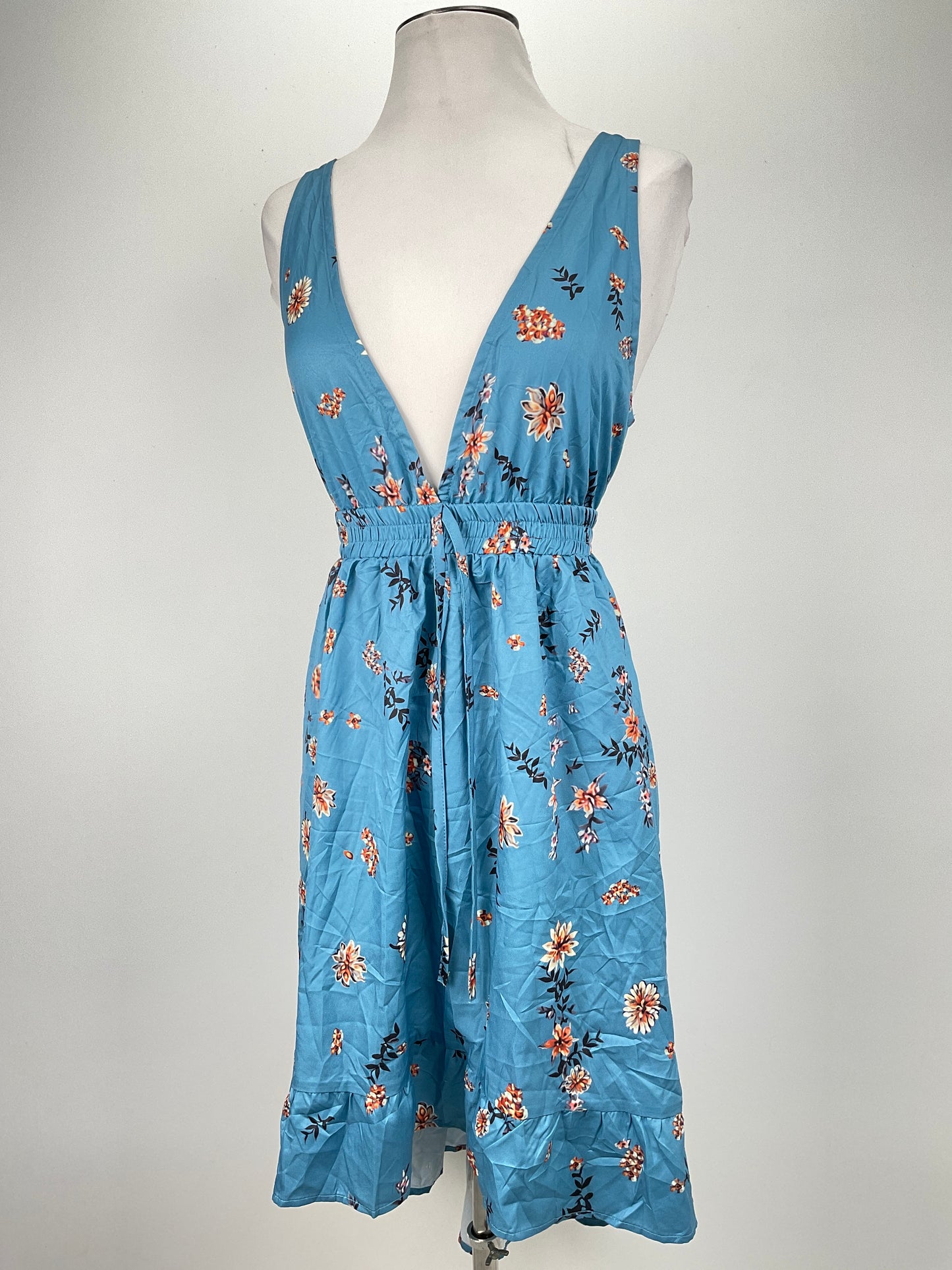 Vestido Azul Floral Variangis