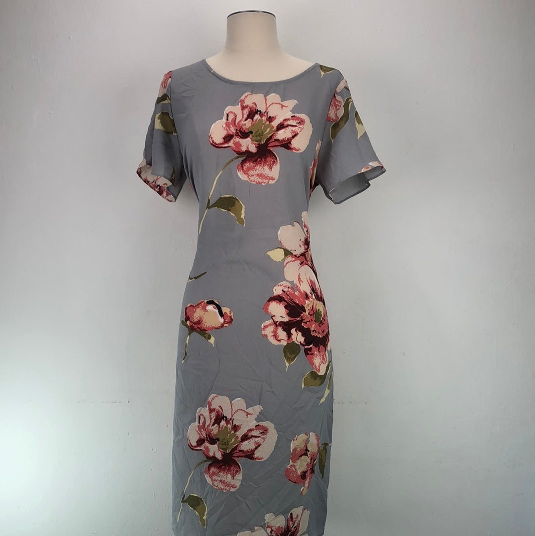 Vestido Gris de Flores Patpat