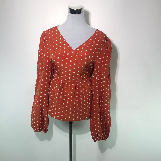 Blusa Marron de Lunares