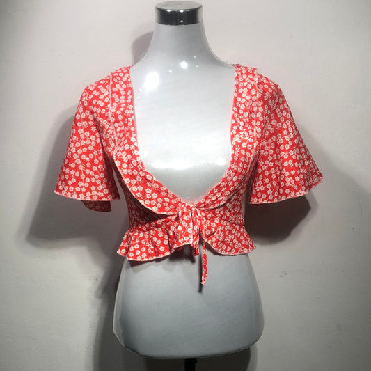 Blusa Rojo Romwe