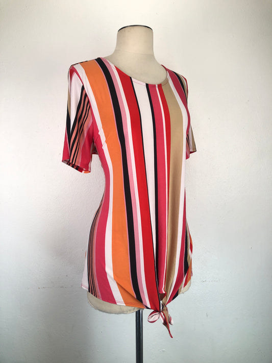 Blusa Multicolor De Rayas See Reverse