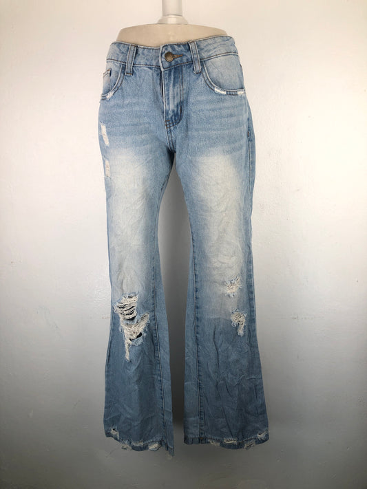 Pantalon Azul claro Mom Jeans Shein